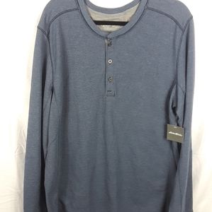 Eddie Bauer Blue Thermal w/3 buttons.Size TXL  NWT